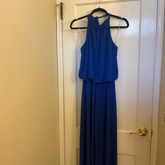 Elegant Blue Halter pantsuit - Picture 1 of 7